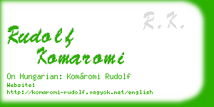 rudolf komaromi business card